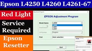 Epson L4250,L4260,L4261,L4266,L4267 Adjustment program Resetter   | Service Required Issue  |