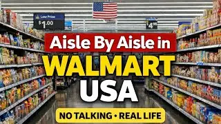 Walmart USA Walking Tour 🇺🇸 | Real Life Shopping in America (No Talking)