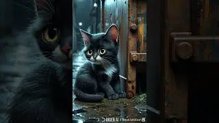 🌒 Mysterious Black Kitten in the Alley | A Quiet Night Encounter 🐈&zwj;⬛