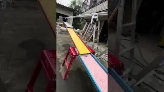 Transparent aerial tunnel and blue ball#marblerunhealing