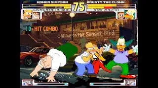 SK MUGEN - Homer Simpson & MvC Peter Griffin vs Krusty the Clown & Dee Bee Kaw + Extra