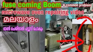 Microwave oven no power, repairing full video, main fuse again again going