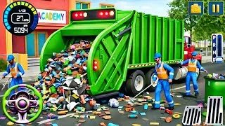 Garbage Trash Truck Simulator 3D - Real City Cleanup With Dumper Truck 🚛🗑️🔥 (Android Gameplay)