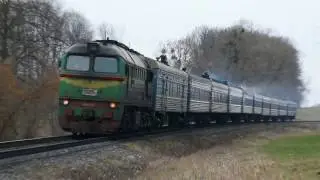 М62-1391 с пассажирским поездом Львов - Черновцы на перегоне Сихов - Давыдов