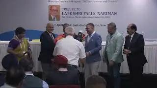 Senior Advocate Shri C. Aryama Sundaram being Awarded Lawyer of India Day award 2023