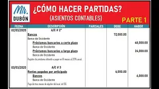 ¿Cómo hacer partidas o asientos contables? (Parte 1) - Contabilidad Básica