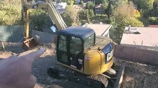 Hillside project in Los Angeles.  Drilling caissons and pouring foundation and retaining walls.