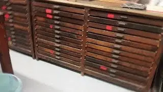 Storing Art In A Antique Wood Flat File It Was Free on Craigslist!