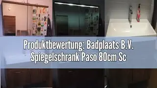 Produktbewertung: Badplaats B.V. Spiegelschrank Paso 80cm Schwarz - Schrank Spiegelschrank Spiegel B