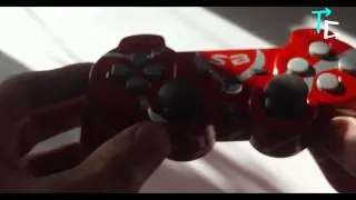 PS3 - Rot/Silberne Tigerstreifen | Custom Controller | TropeControllers