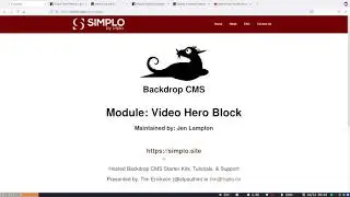 Backdrop CMS Module: Video Hero Block
