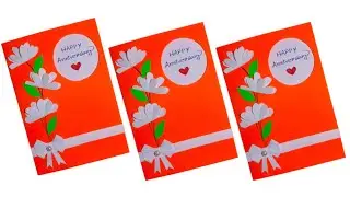 Beautiful Anniversary Card Idea🪄/ How To Make Paper Card / Handmade Gift Idea / Greetings Card DIY🎀