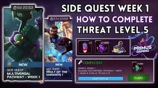 How to complete MULTIVERSAL PATHWAY Week 1 Threat Level 5 June Side Quest | #mcoc #kabam #marvel