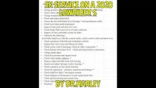 5K Service on a 2020 Low Rider S