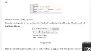How to Make Variable in PHP