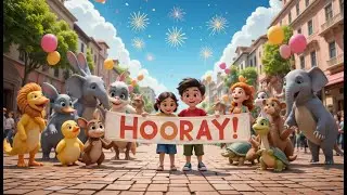 Animal parade song| fun animal sounds| Jungle March rhymes for todllers 2025