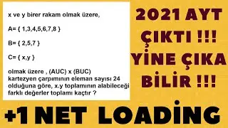Kartezyen Çarpımı ÖSYM SORDU yine sorabilir !!! EASY +1 NET  2021 AYT Matematik Benzer Soru