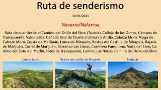 Tudela  - Camino del Orillo del Ebro, Cabezomoro, Marijuán, Mirapeix.