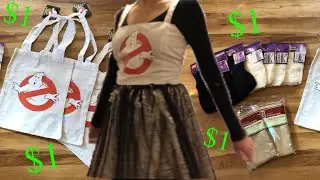 I Turned a GHOSTBUSTERS Tote Bag into a Crop Top | DollarTree Costume DIY