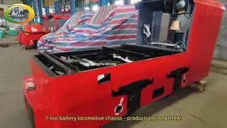 Our 5-ton battery locomotive chassis is ready! 🚂
