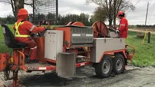 Timberland DPT 40E All Electric Overhead Puller for distribution lines