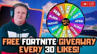 FREE FORTNITE GIVEAWAY EVERY 30 LIKES! MARCH 2024 CREW PACK IS HERE! - LIVE