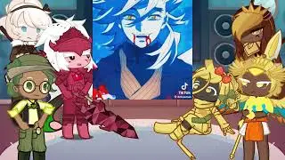 Cookie run kingdom react to doma | Giyuu | Demon slayer | Gacha life