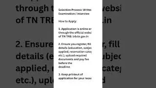 tn trb assistant professor recruitment 2025 | teachers recruitment board 2025 | tn trb #viralshorts