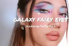 CREATIVE GALAXY FAIRY EYESHADOW & GRAPHIC EYELINER EYE MAKEUP TUTORIAL ✨