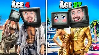 SURVIVRE 99 ANS EN COUPLE AVEC TV WOMAN ! TV MAN & TV WOMAN DEVIENNENT RICHE sur GTA RP !