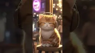 Cat enjoying the music 🎧🐱