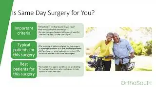 Same Day Joint Replacement - Considerations and Benefits - Dr. Timothy Krahn
