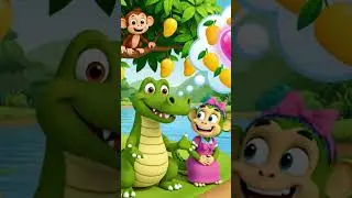 Monkey&ndash;Crocodile Mango Story | Telugu Moral Song for Kids | Friendship Learning Video #friendship