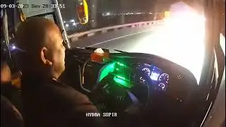 Bus dashcam captures a serious accident on the Trans-Java Toll Road, Indonesia