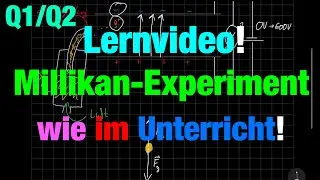 MILLIKAN-EXPERIMENT - Vollst&auml;ndige Herleitung wie im Unterricht | Der Physiklehrer