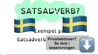 Kan du satsadverb? Learn swedish 🇸🇪🇸🇪