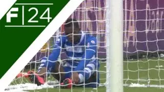 Kingsley Ehizibue with the miss of the century!