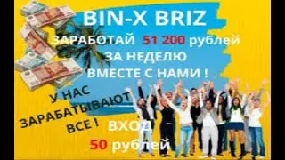 ПРЕЗЕНТАЦИЯ BIN-X Надёжный стабильный доход от 51200 рублей за неделю.