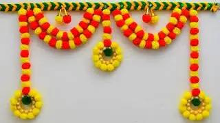 DIY Easy Bandhanwar Toran for Diwali | Easy Home Decor Ideas | Diwali Decoration 2020 woolen garland