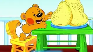 Super Teddy S5E5: Warm up: One little table, one little chair, one little baby eating a pear!