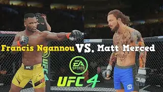 Francis Ngannou Vs. Matt Merced : UFC 4 Gameplay (Legendary AI Vs AI) (PS5) (G.O.A.T.S. Vs Merced)
