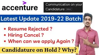 Accenture Candidature on Hold Reason ? Accenture Recruitment 2022 | Accenture Off Campus Drive 2022