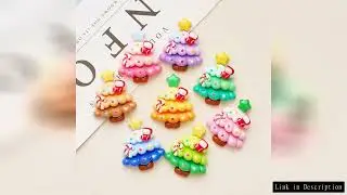 10 Pcs New Cute Cartoon Mixed Color Christmas Tree Series Resin Scrapbook Diy Jewelry Children Gift