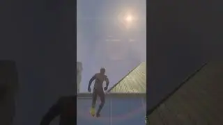 Miles Morales swings his way through sand to rescue people from burning building #shorts #gaming