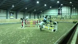 Trine Hjorth and Carrick 2nd place in 135cm