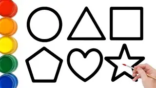 Drawing and Coloring Shapes for Kids and Toddlers | Draw Dolls Tv