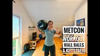 CrossFit&reg; METCON Workout / Air Squats, Wall Balls and Kettlebell Swings