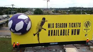 3D Billboard Drone Footage - Nashville SC MLS