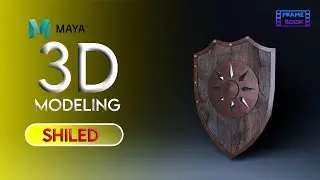3d maya shield modeling . arnold render with uv and texturing .