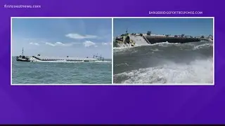 Barge spilling coal ash into Atlantic Ocean off First Coast